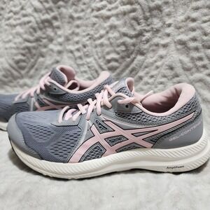 Asics Women's Gel-Contend 7  Running Shoes Size 9 Sheet Rock/Pink Salt Workout